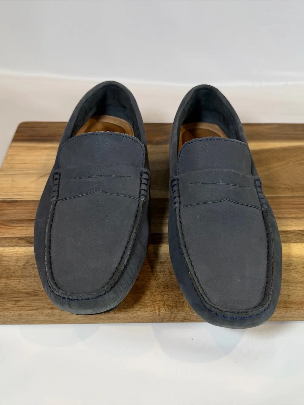 Nordstrom Men's Navy Penny Loafers Driving Shoes size 9 M